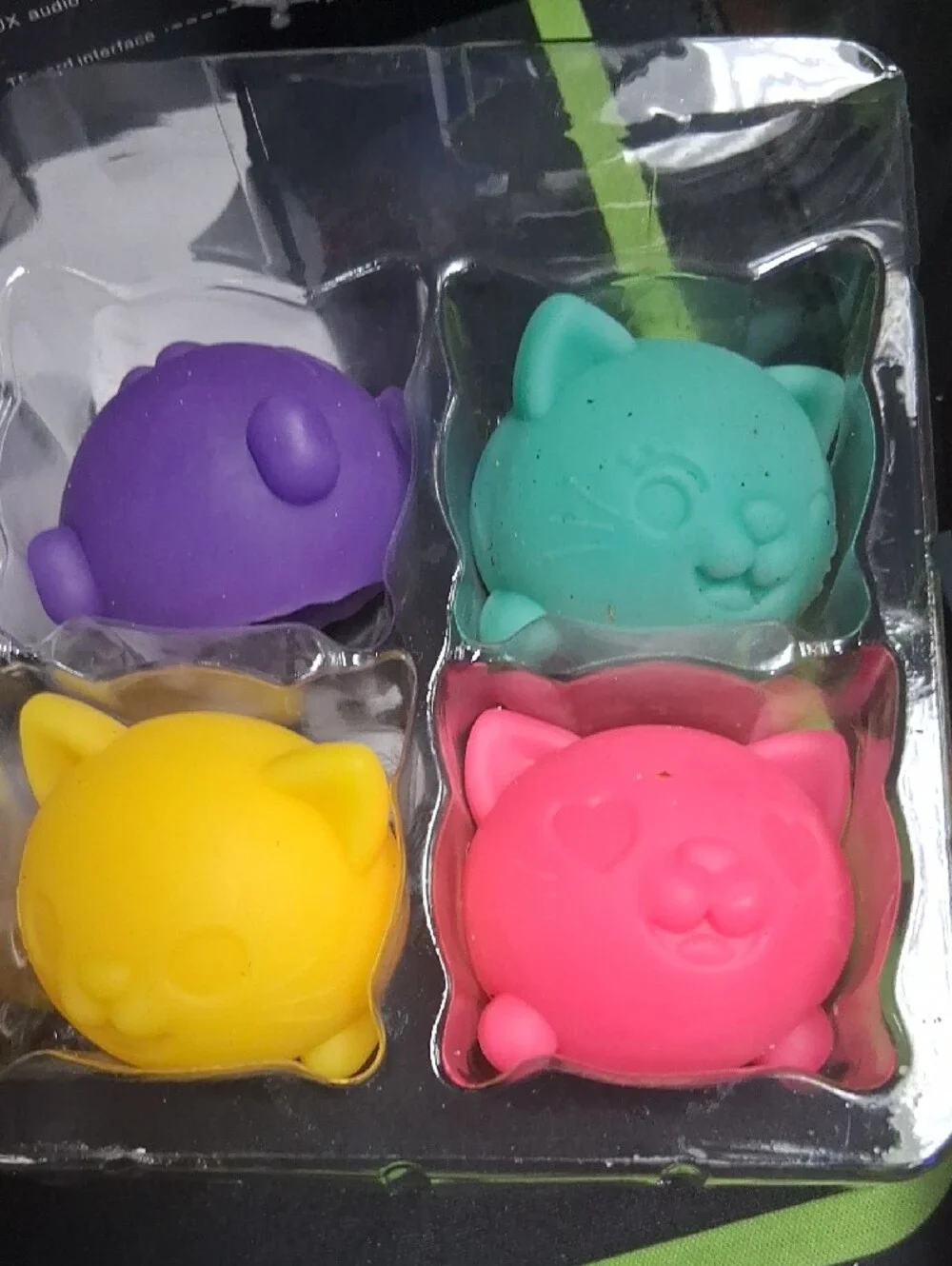 Cool Cats Squishy Party Favors - Purple, Teal, Yellow, Pink